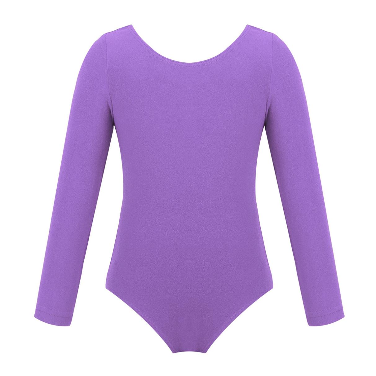 HULIJA Meisjes maillots voor gymnastiekoutfits Kinderen eendelig balletdanskleding maat 2-12 9-10 Years lavendel