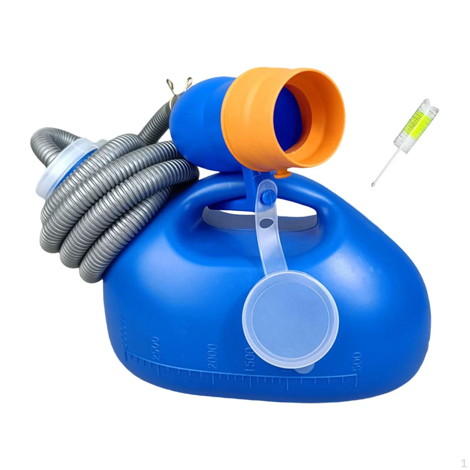 Moonice Mannelijke urinoirfles op bed, lichtgewicht mannenpotje, verzamelpot voor thuis 3000ml Blue