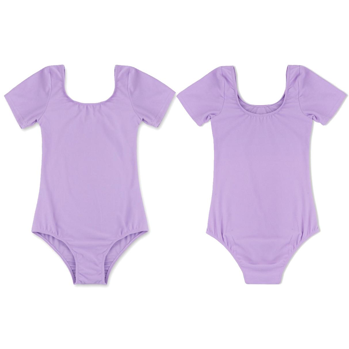 HULIJA Meisjesteam Basic Gymnastiek Ballet Turnpakje Met Korte Mouwen Eendelig Danskostuum Ballrina-kleding 9-10 Years