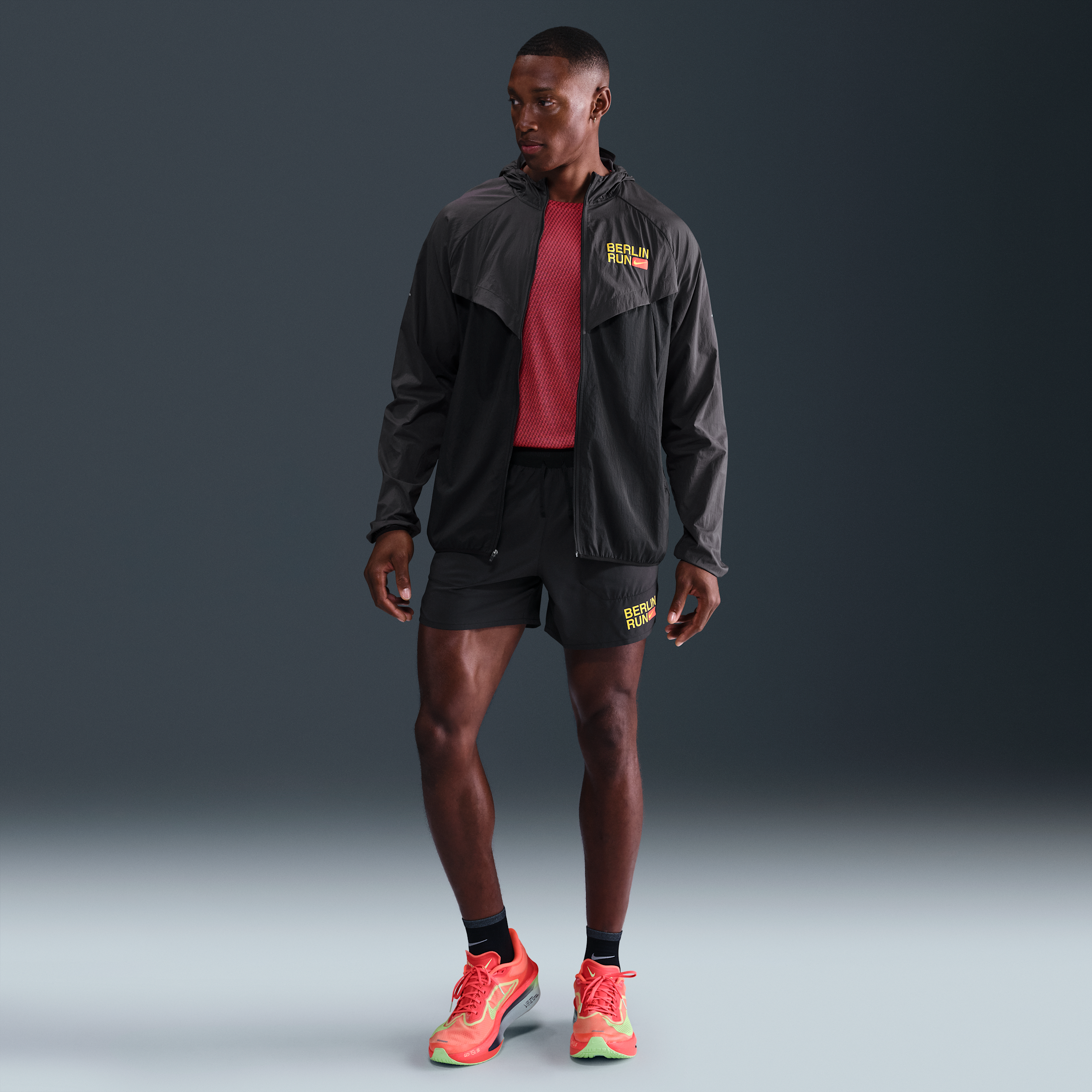 Nike Stride Dri-FIT hardloopshorts met binnenbroek voor heren (13 cm) - Zwart
