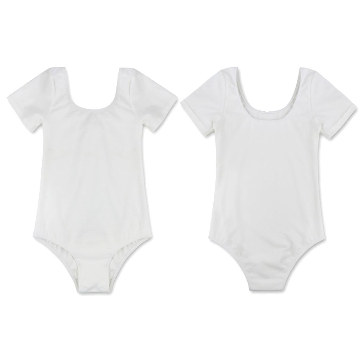 HULIJA Meisjesteam Basic Gymnastiek Ballet Turnpakje Met Korte Mouwen Eendelig Danskostuum Ballrina-kleding 9-10 Years