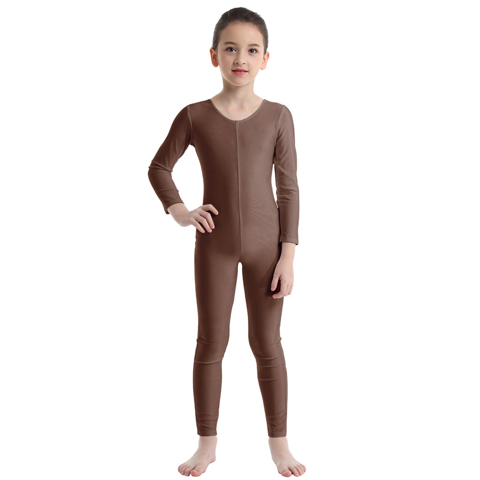 Sywiyi Kinderen Meisjes Lange Mouwen Ballet Dans Gymnastiek Leotard Jumpsuit Unitard Danskleding 9-10 Years