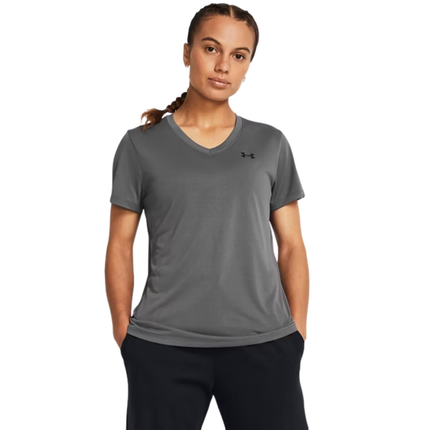 Under Armour Tech V-Neck Sportshirt Dames M/38