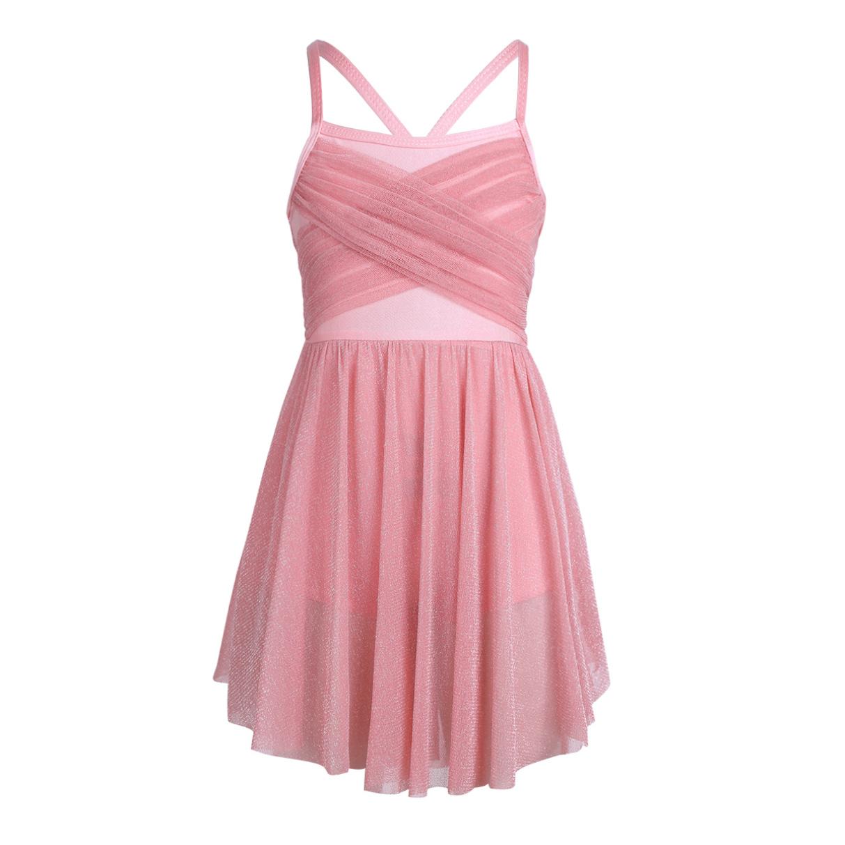 HULIJA Meisjes Lyrische Ballet Dans Jurk Spaghetti Cami Hoge Taille Verstoorde Ballerina Rok Stijldansen Kostuum 9-10 Years