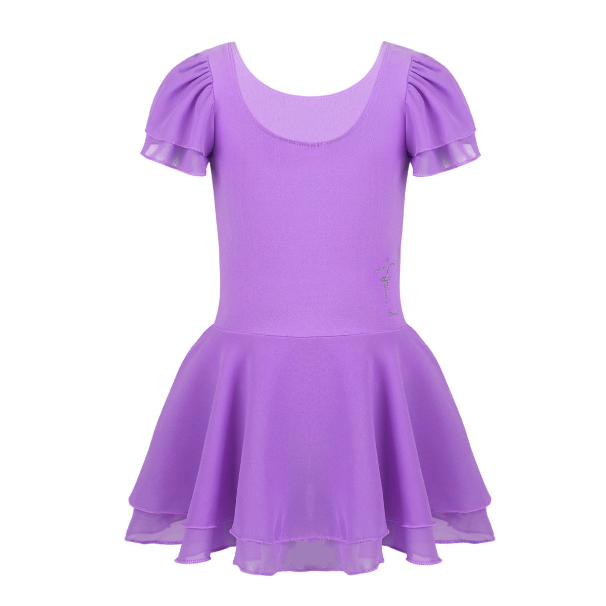 Tiaobug Kinderen Meisjes Ballerina Ballet Turnpakje Jurk Gymnastiek Ballet Tutu Jurk Dancewear Ballet Dans Rok 5-6 Years