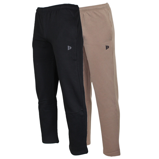 Donnay Donnay Heren - 2-Pack - Joggingbroek Wess - Zwart  & Taupe Grey