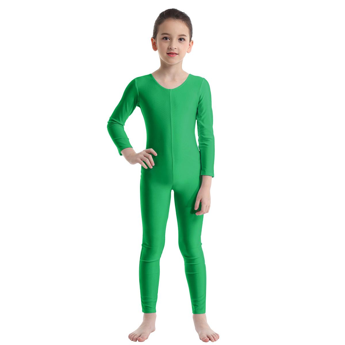 Linjinx Kinderen Meisjes Lange Mouwen Gymnastiek Leotard Ballet Dans Oefening Bodysuit Actieve Kleding 5-6 Years
