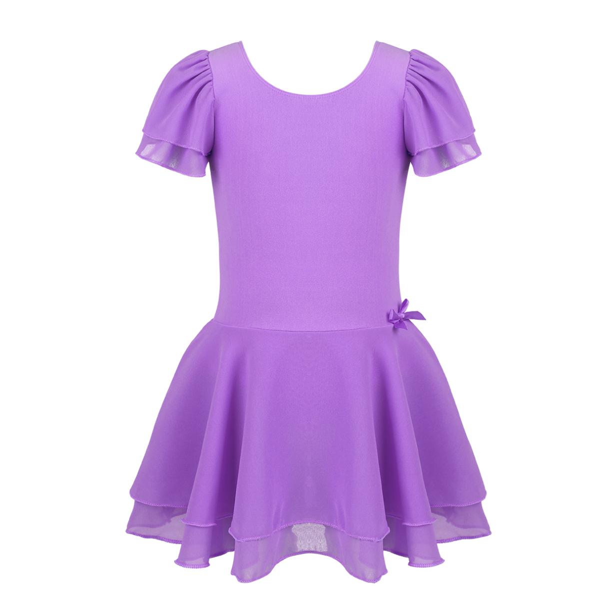 Daenrui Kinderen Meisjes Leotard Ballet Danskleding Tutu Jurk Rok Peuter Gymnastiek Podiumvoorstelling Kostuum 5-6 Years