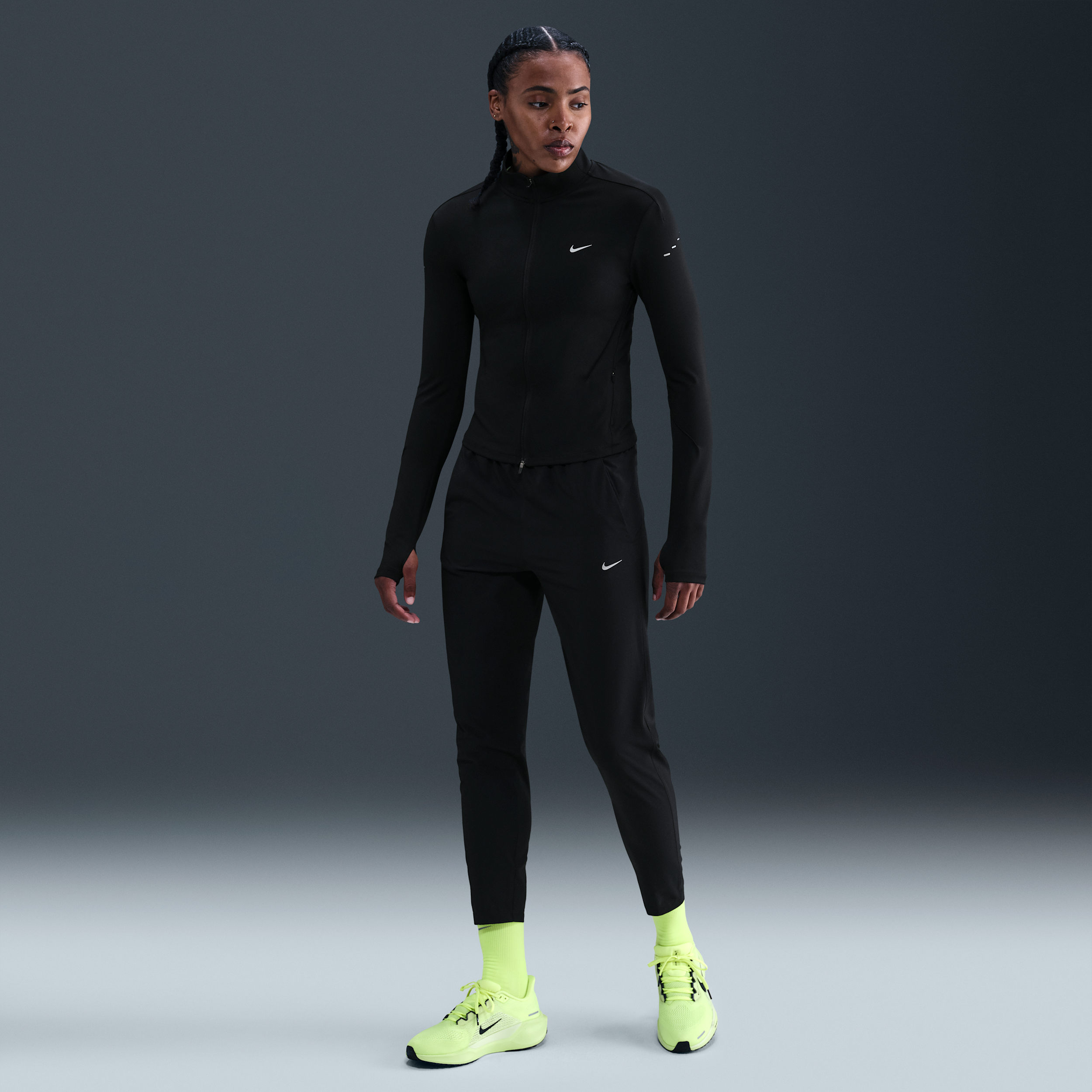 Nike Tempo Dri-FIT 7/8-hardloopbroek met halfhoge taille voor dames - Zwart