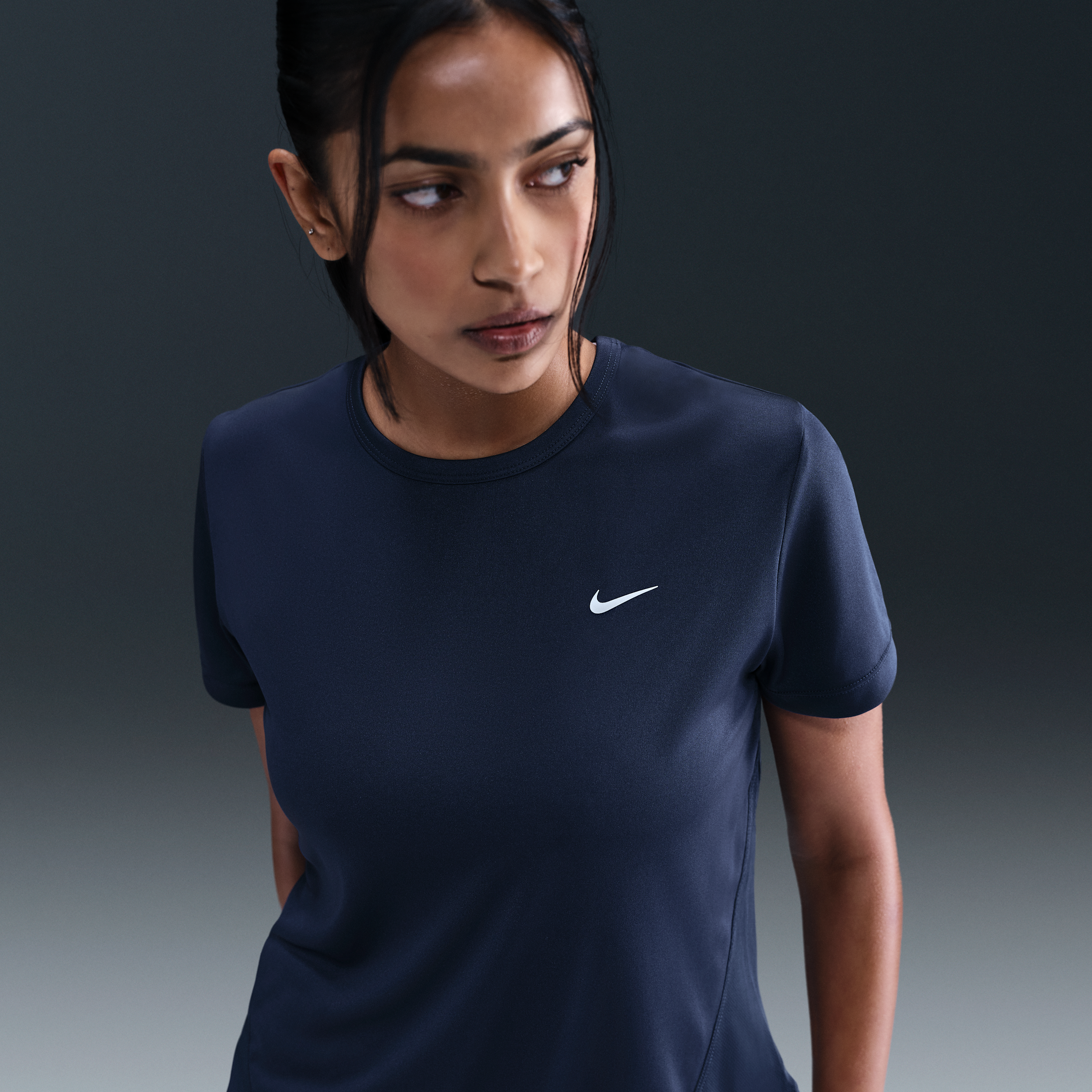 Nike Tempo Dri-FIT hardlooptop met korte mouwen voor dames - Blauw