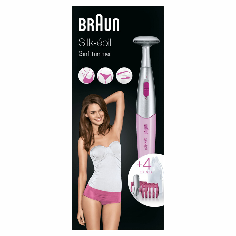 Braun 12x  Bikinitrimmer Silk-épil FG1100 Roze