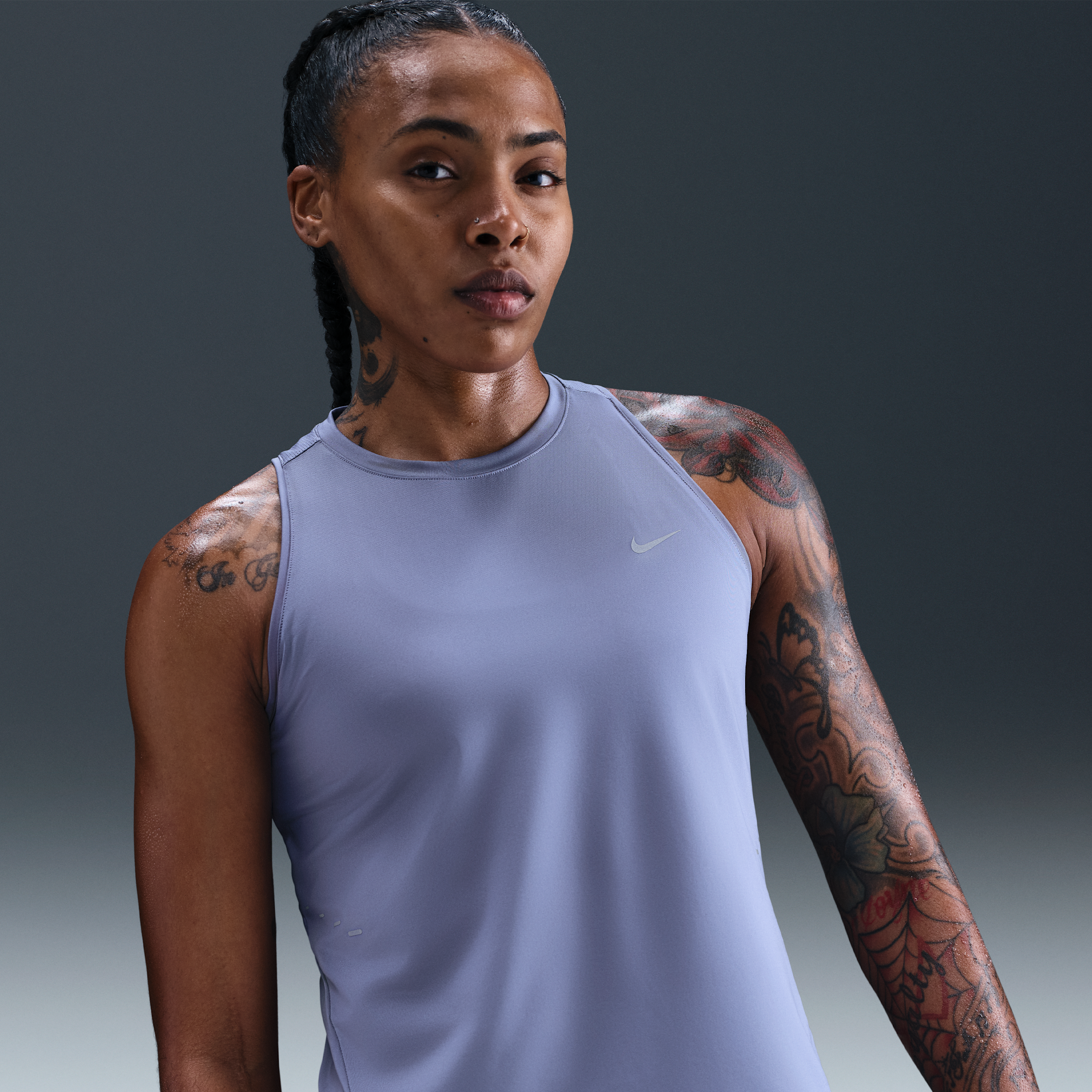 Nike Swift Dri-FIT hardlooptanktop voor dames - Blauw
