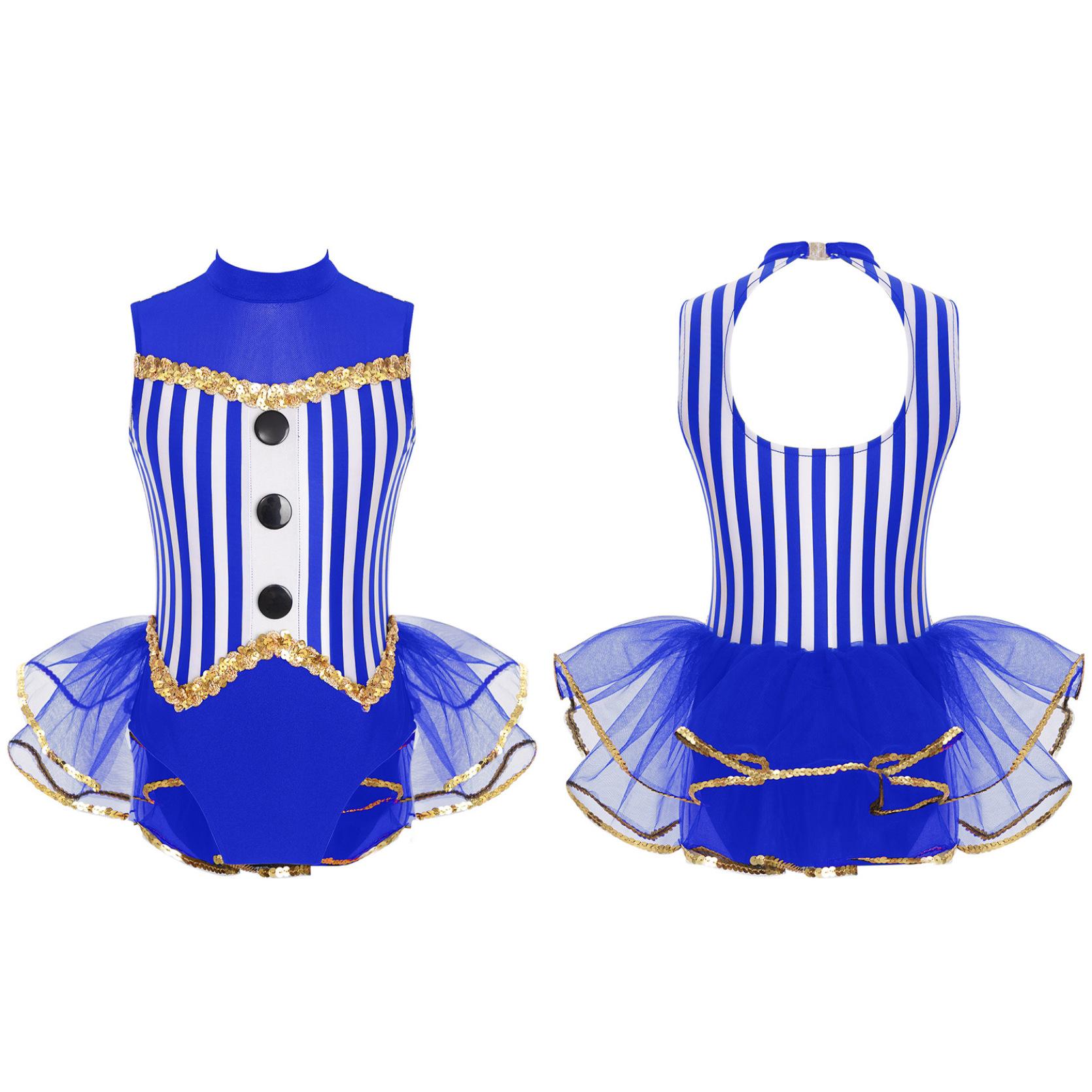 IEFiEL Kinderen Meisjes Mouwloos Sparkly Dans Turnpakje Halloween Ballet Gymnastiek Turnpakje met Tutu rok Fancy Danskostuum 9-10 Years