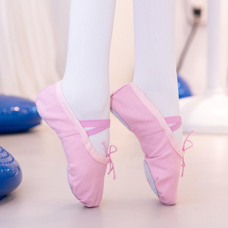 Leayond Meisjes balletschoenen canvas dansschoenen dansen gymnastiek yogaschoenen 27
