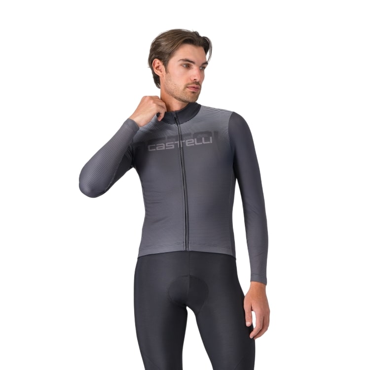 Castelli Apice Thermal fietsshirt lange mouw dark gray heren