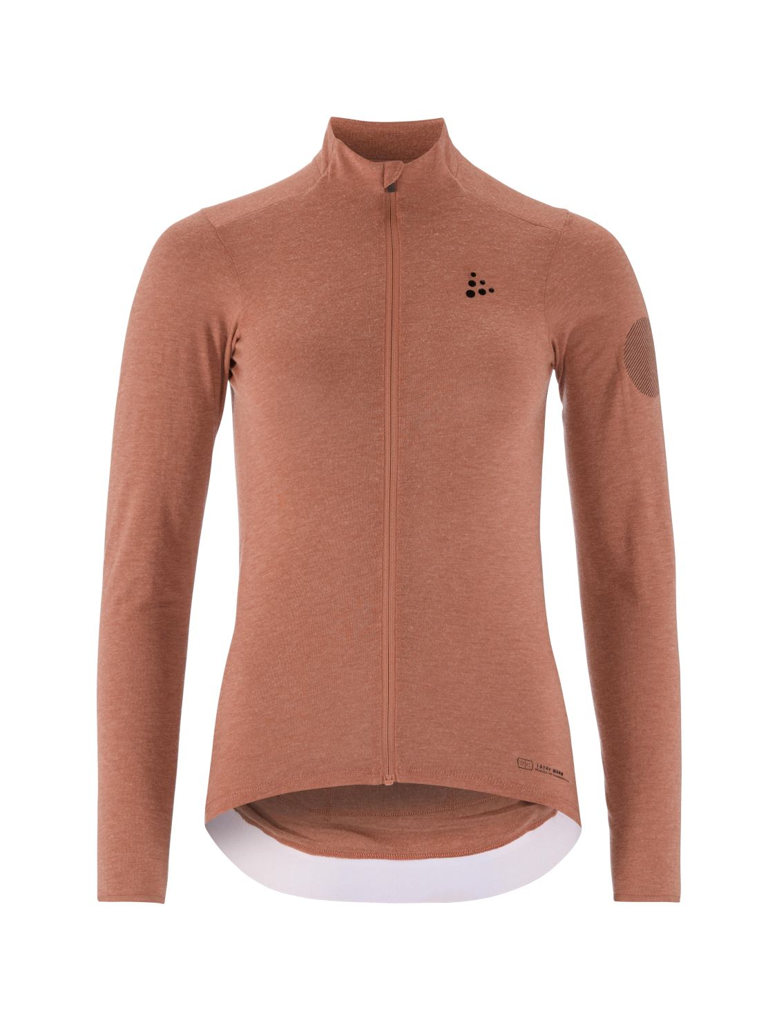 Craft Core Bike Essence Wool Jersey lange mouw oranje dames