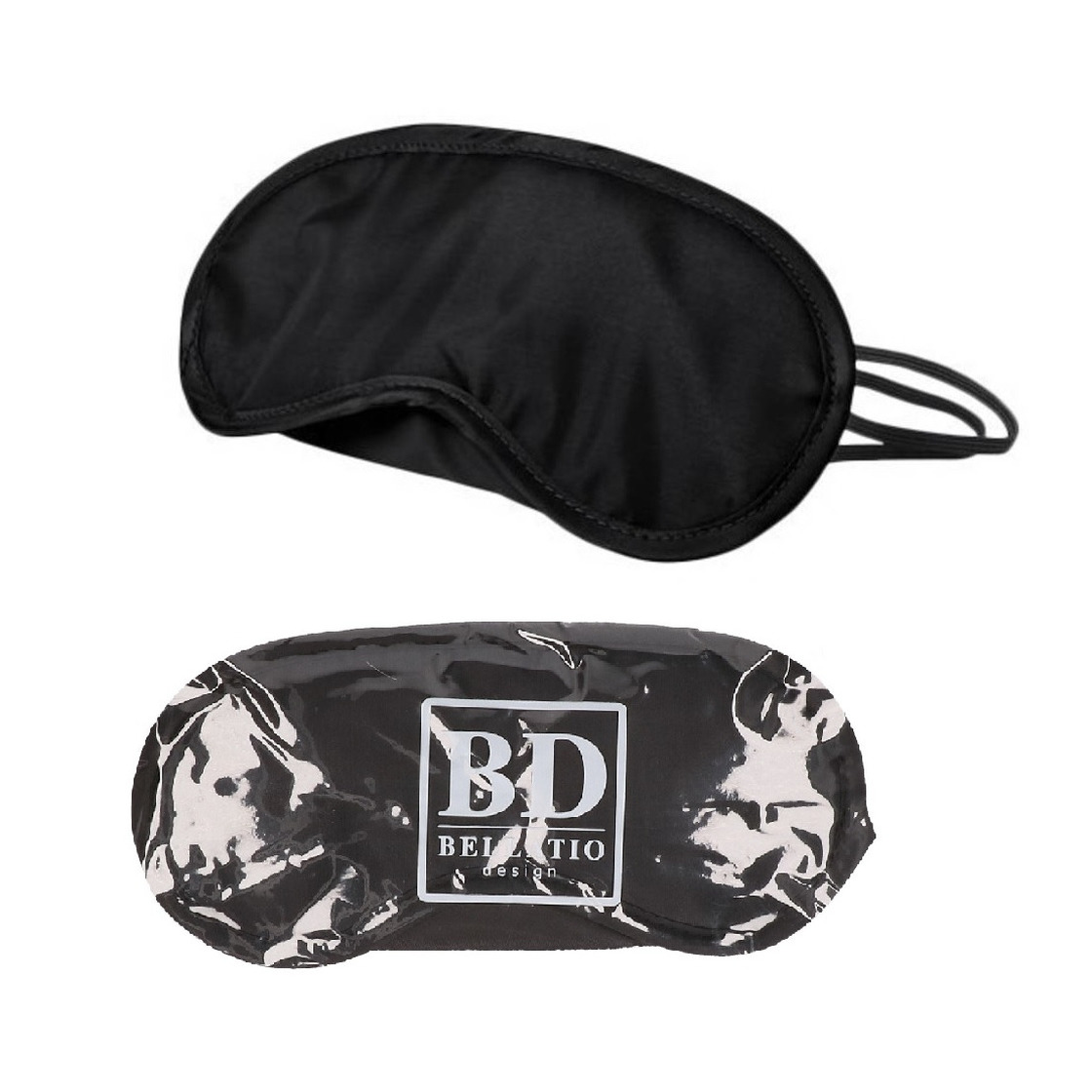 Bellatio Design Slaapmaskers - 13x - oogmaskers - microfiber - fits all - zwart - elastiek -