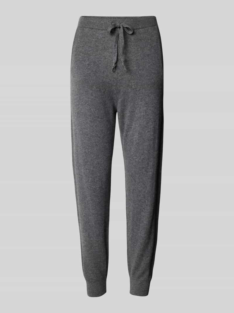 Jake*s Casual Joggingbroek van kasjmier met elastische band