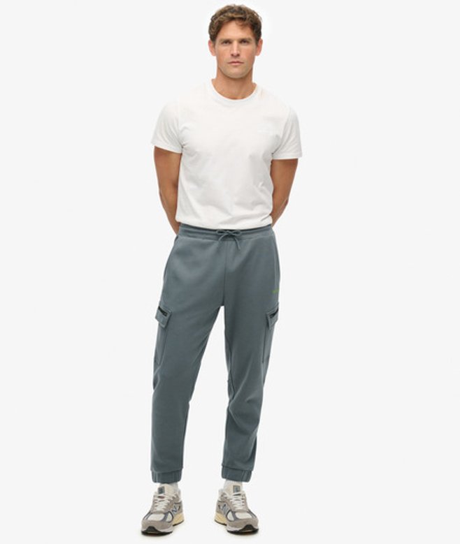 Superdry Tech Cargo Joggingbroek met Logo Blue