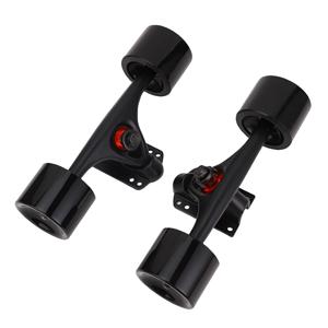 Fishine 2 stuks 7 inch Skateboard Trucks met Wielen 65x51mm Longboard Trucks Wielen Combo Set Aluminiumlegering
