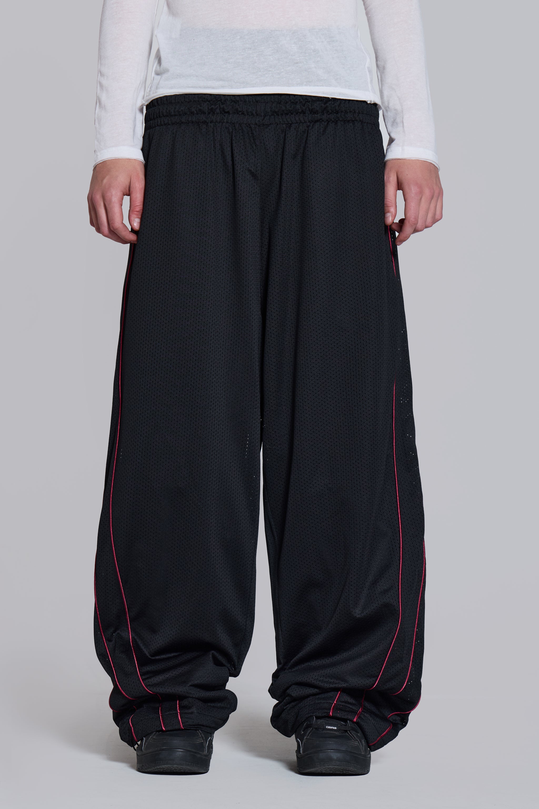 Jaded Man Black Mesh Vapor Tracksuit Bottoms