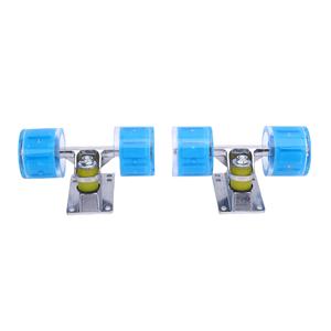 Fishine 1 Paar Skateboard Trucks en Wielen PU Longboard 3.2 Inch Trucks Wielen Combo Set voor Cruiser