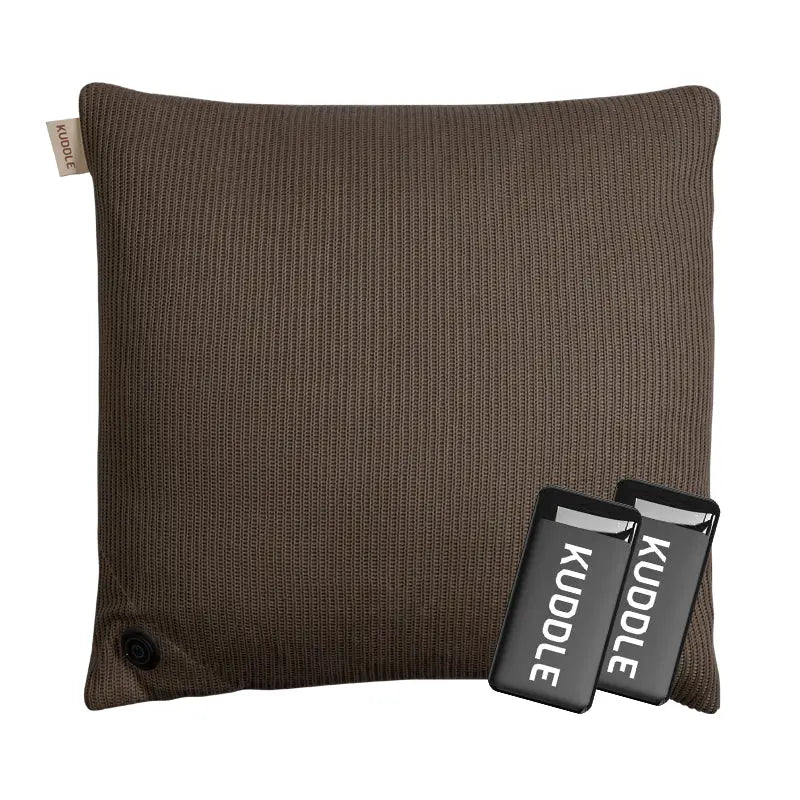Kuddle Warmtekussen - 45x45cm Mocha Brown - 2 Powerbanks