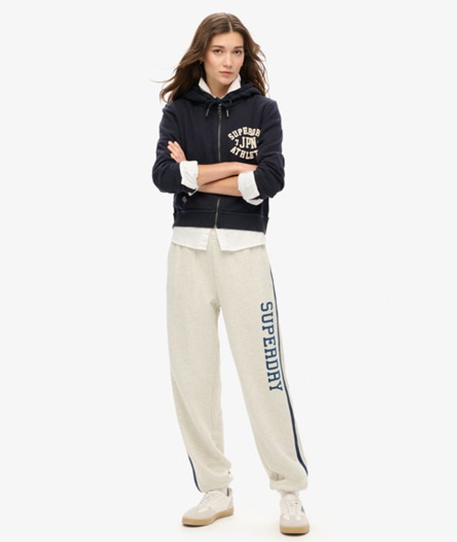 Superdry Athletic Essentials Vintage Side Stripe Joggingbroek Grijs
