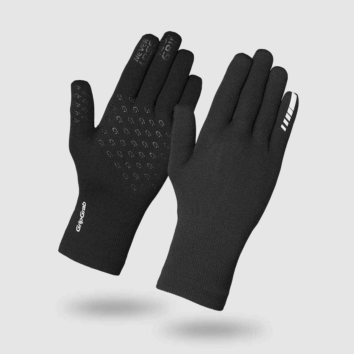GripGrab Waterproof Knitted Winter fietshandschoenen zwart