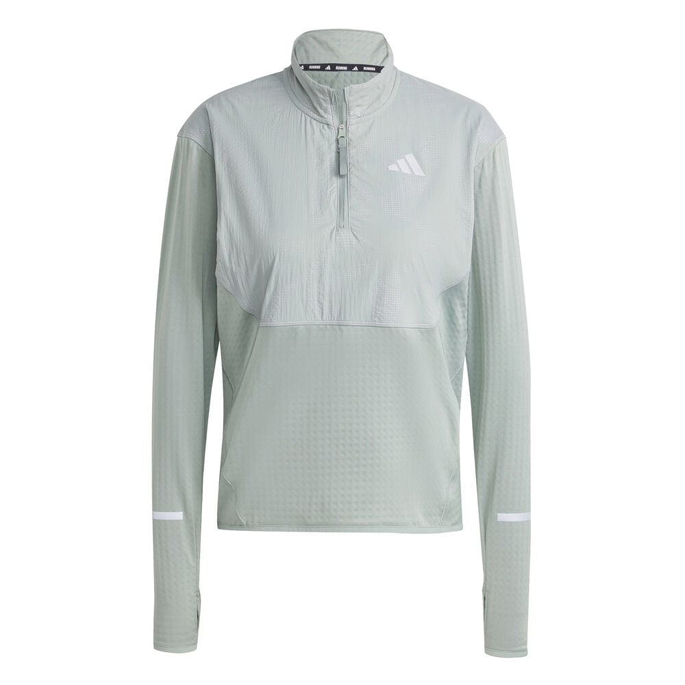 Adidas Ultimate High Visibility Half-Zip Hardloopshirt Dames-Salie