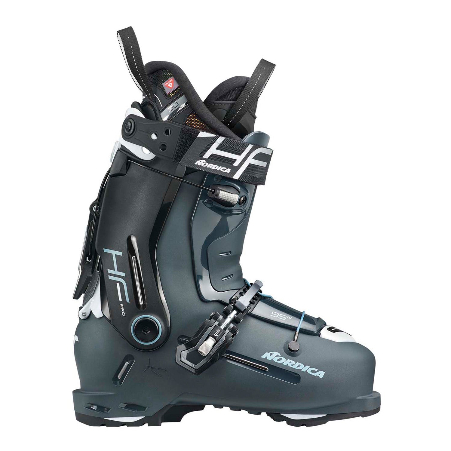 Nordica HF Pro 95w GW MV skichoenen groen/zwart dames, 25.5