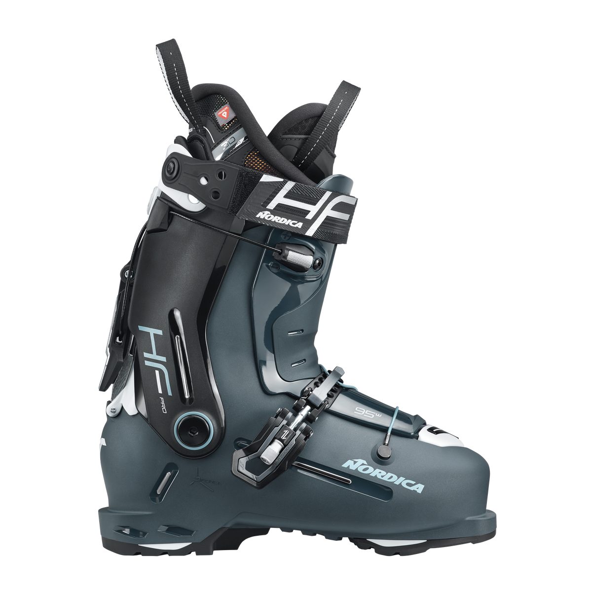 Nordica HF Pro 95w GW MV skichoenen groen/zwart dames, 27.5