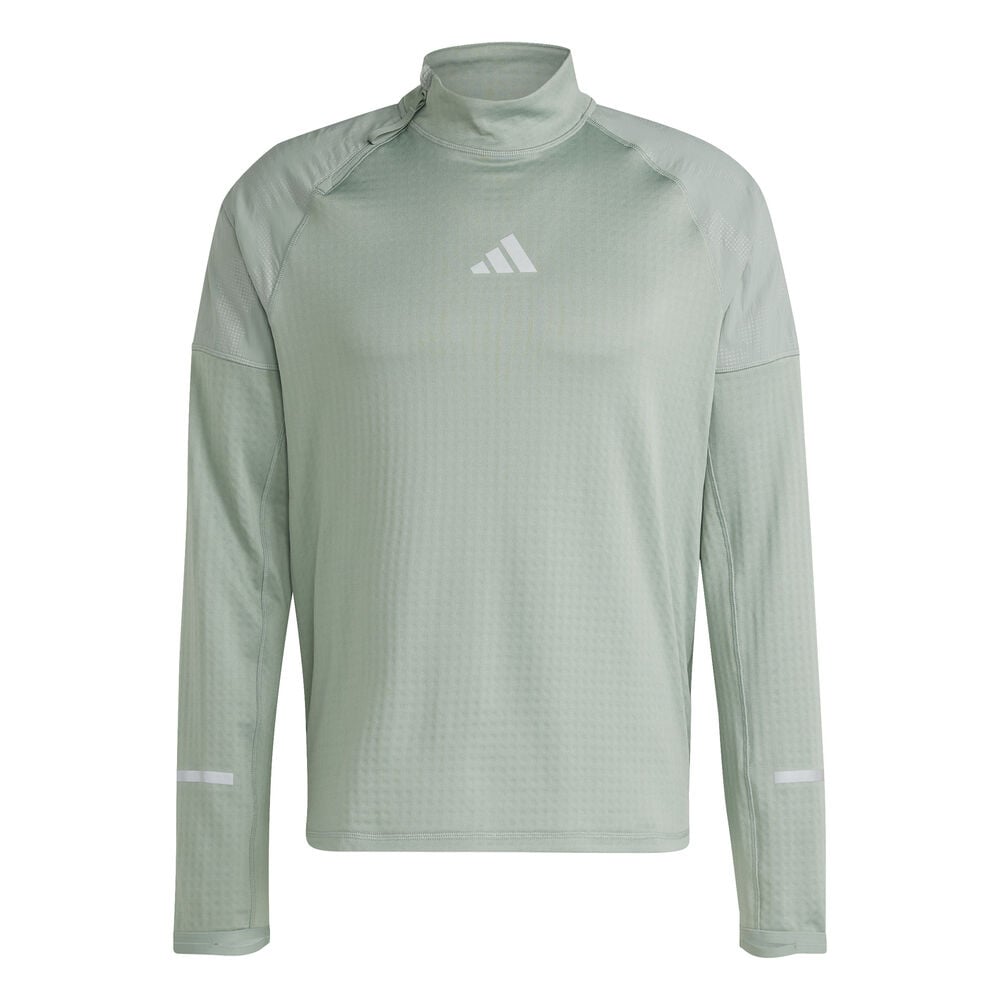 Adidas Ultimate High Visibility Half-Zip Hardloopshirt Heren-Grijs