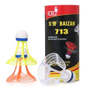 TOMTOP JMS 3 stks Nylon Shuttles Duurzaam Plastic Badminton Shuttles Indoor Outdoor Sport Badminton