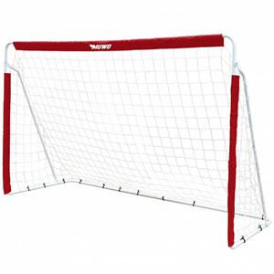 MUWO Staal voetbaldoel 240 x 150 cm rood/wit