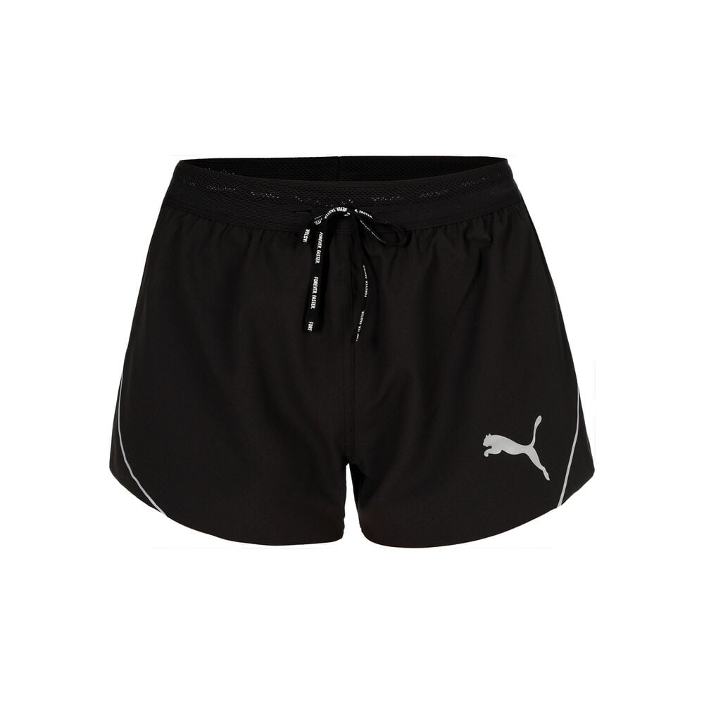 Puma Raceday Ultraweave 3in Split Hardloopshorts Dames-Zwart