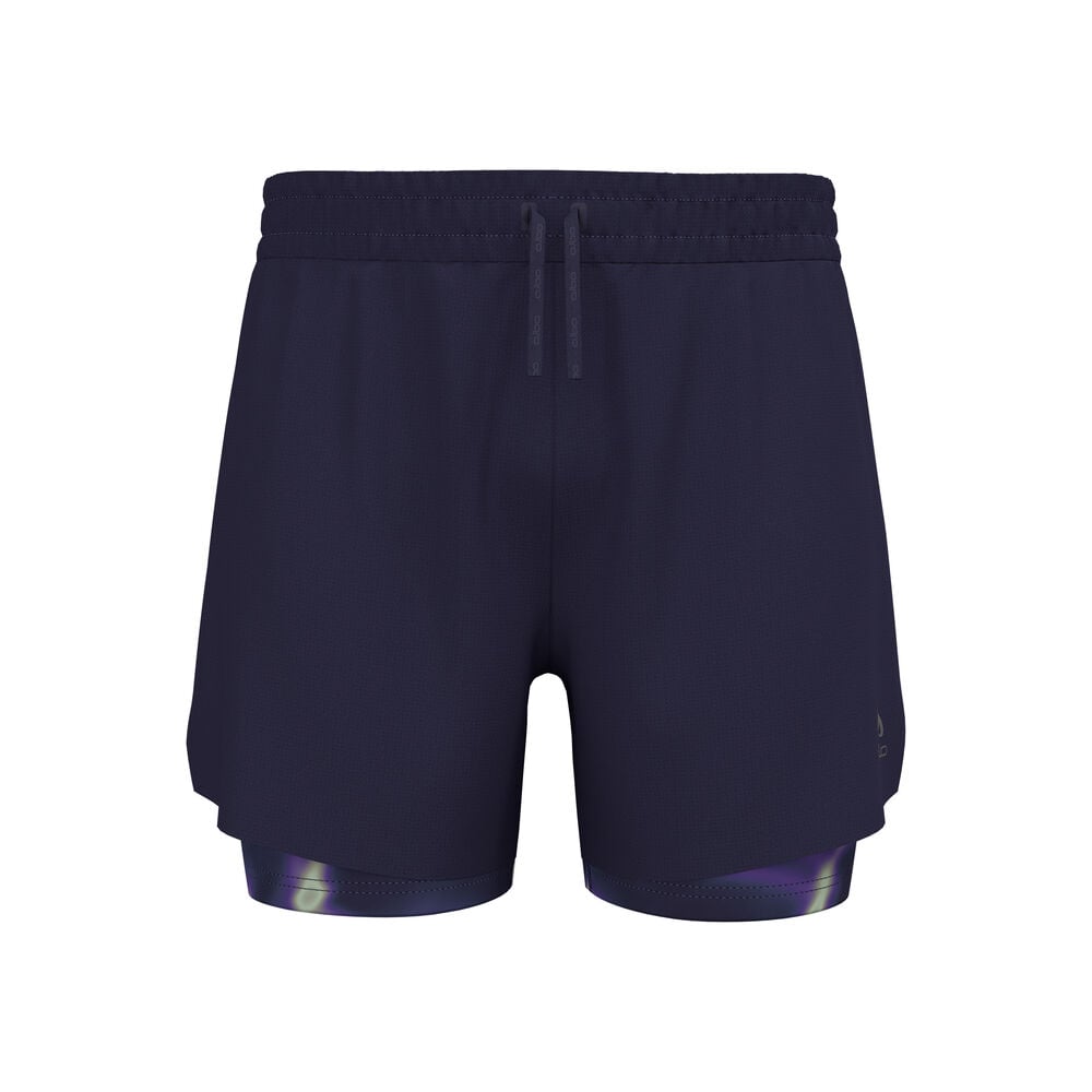 Odlo Zeroweight Print 5in 2in1 Hardloopshorts Heren-Donkerblauw