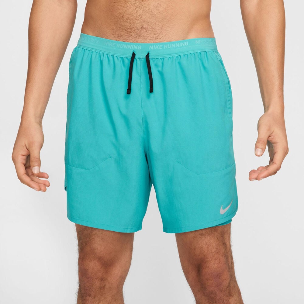 Nike Stride 2in1 7in Hardloopshorts Heren-Turkoois