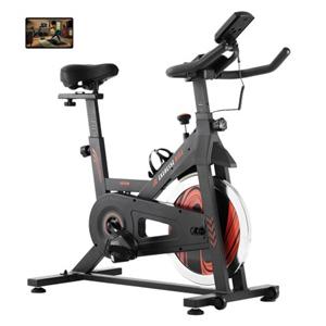 VEVOR Hometrainer Verstelbare Hometrainer voor Thuis, Indoor Bike met Stille Riemaandrijving & Zwaar Vliegwiel & Verbeterd LCD-scherm & Comfortabel Zitkussen Middelgrote Maat