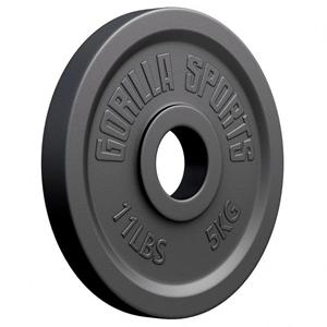 Gorilla Sports Olympische Halterschijf 5 kg Gietijzer Zwart 50/51 MM
