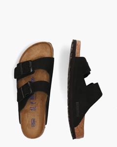 birkenstock Wedges Arizona Cuir Suede Soft Footbed W by 