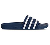 Adidas Badesandale "Adilette", strrapazierfähig, Logostreifen, vorgeformtes Fußbett, für Herren, blau/weiß, 47