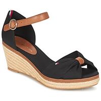 Tommy Hilfiger Sleehaksandaaltjes ICONIC ELBA SANDAL met contrasterende stiksels