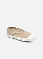 Katoenen tennisschoenen voor kinderen met vetersluiting Elly Bensimon beige