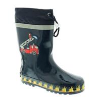 Playshoes Kinder Gummistiefel Feuerwehr dunkelblau 