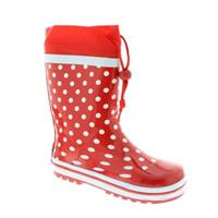 Kinder Gummistiefel Punkte rot 