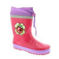 Playshoes Kinder Gummistiefel Glückskäfer pink 