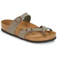 Damen Birkenstock Pantoletten grau