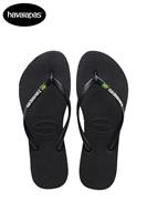 Havaianas Herren Zehentrenner Brasil Logo, schwarz, 39, 39