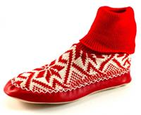 Stoute-schoenen.nl Litha gebreide pantoffels Rood LIT04